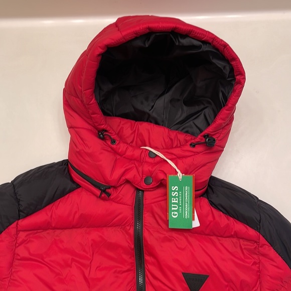 Guess Mens Puffer Hoodie - Picture 7 of 10